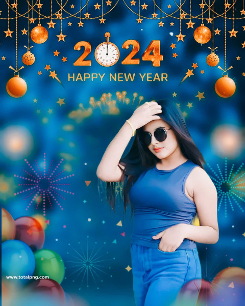 10+  Hd  Happy new year photo editing background 2024 With Girl