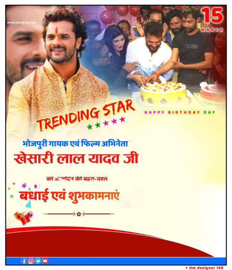 10+  Khesari Lal birthday banner poster Background Download