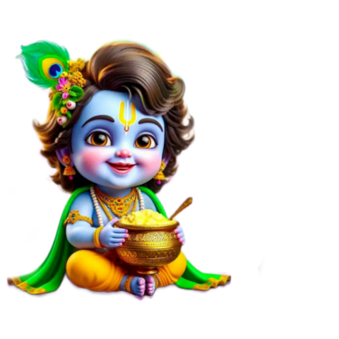100+  little krishna janmashtami image PNG
