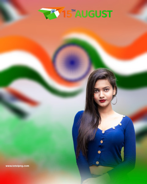15 August Girl Editing Background Free