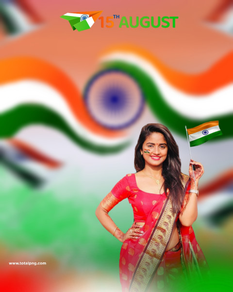15 August Independence Day Girl free Background