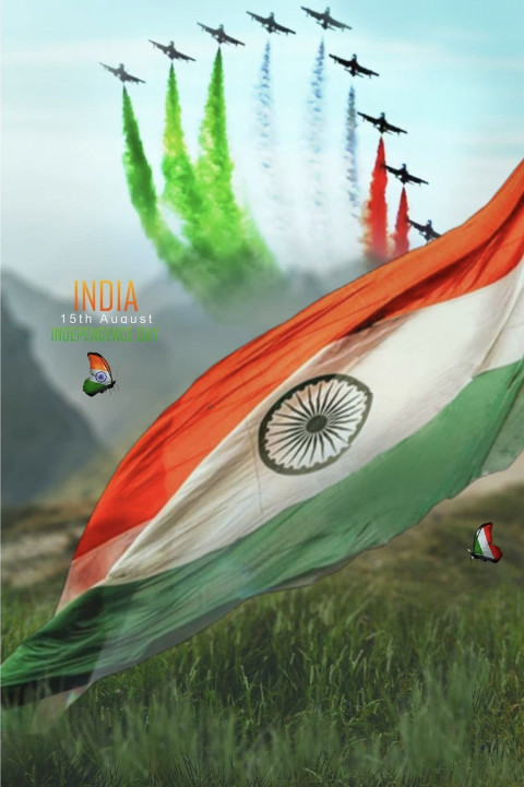 15 flag august editing background