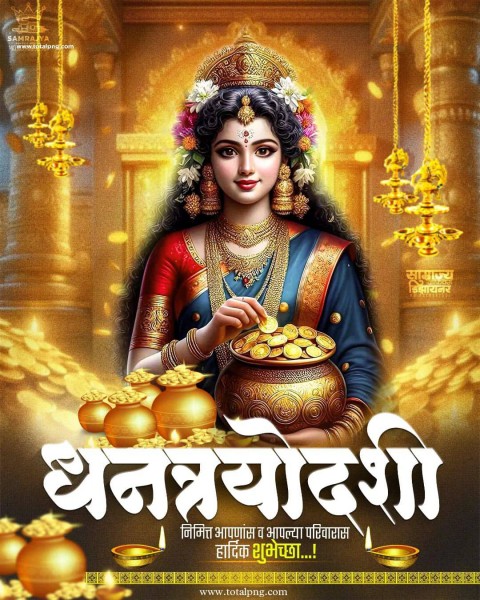 20+  धनत्रयोदशी शुभेच्छा बॅनर 2024 Dhantrayodashi Marathi Banner