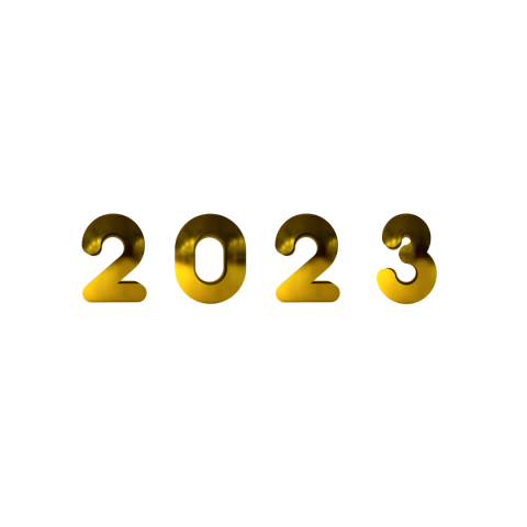 2023 gold text png images,New year 2023 png