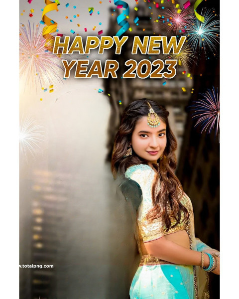 2023 New Year Cb Background With Girl