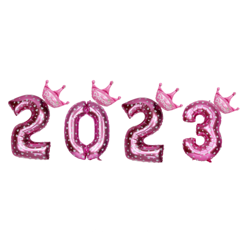 2023 new year text with transparent background