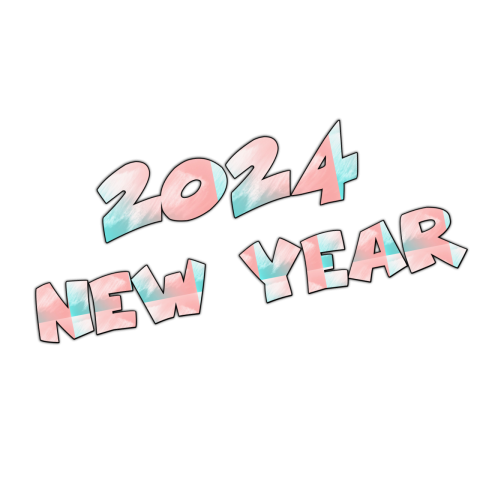 2024 New Year PNG Text Free Download