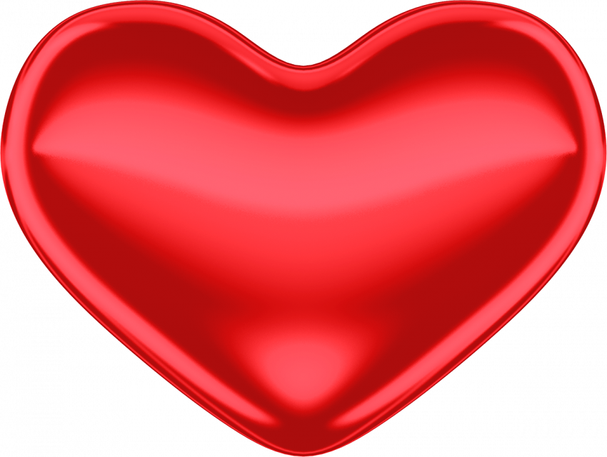 3D heart shape png transparent background