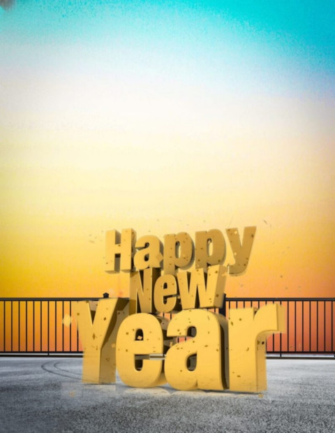 3d new new year text editing background