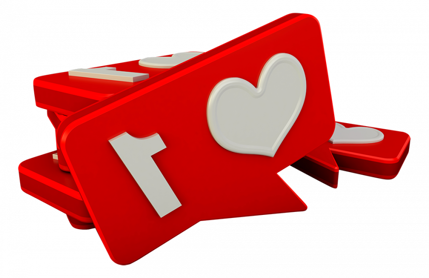 3D rendering of like icon transparent PNG