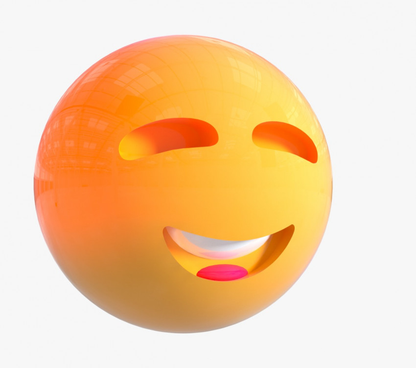 3D smile emoji transparent png images