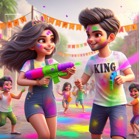 4k Holi Ai Photo Editing Image Download