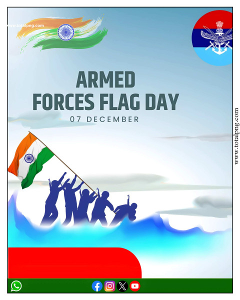 सशस्त्र सेना झण्डा दिवस 7 December Banner Poster Wishes
