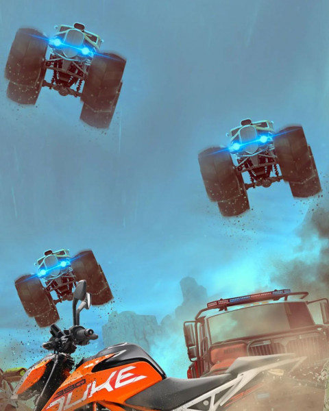 Action poster editing background