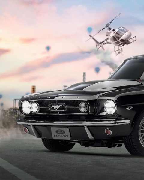 Action poster photo editing background