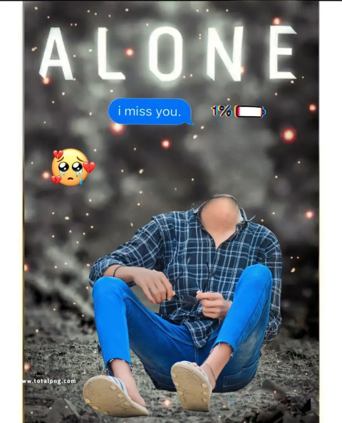 Alone face cut cb background images