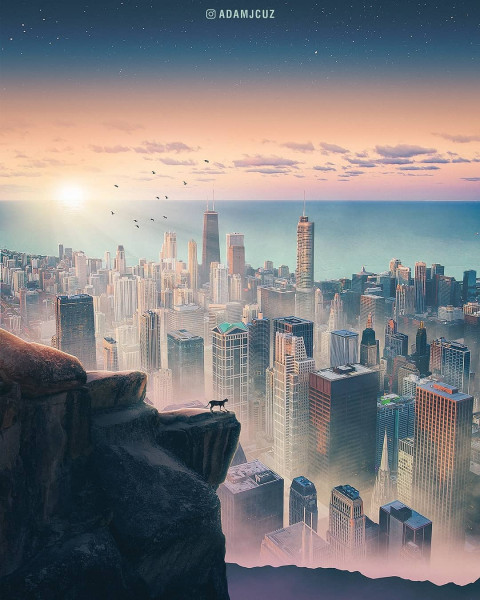 Arial photoshop editing background