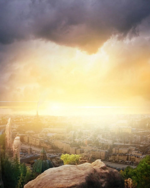 Ariel view city hd editing background