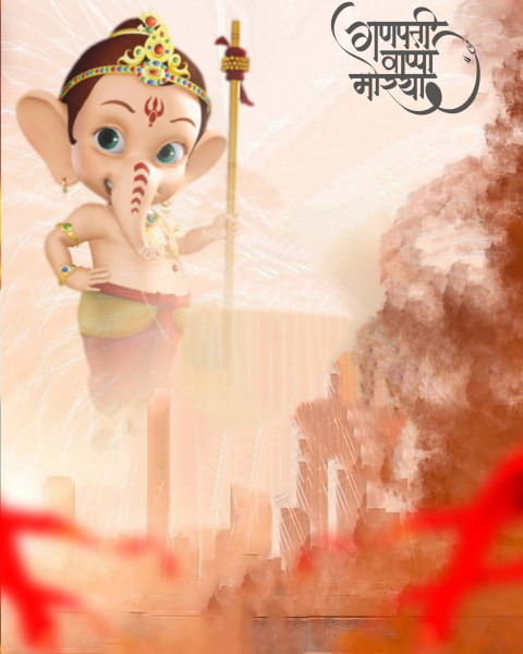 Bal Ganesha Ganesh Chaturthi Editing Background