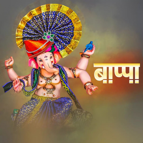 Bappa Ganesh utsav banner editing background