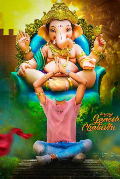 Bappa Morya Ganesh Chaturthi Best Cb Background Color Smokr Download Hd