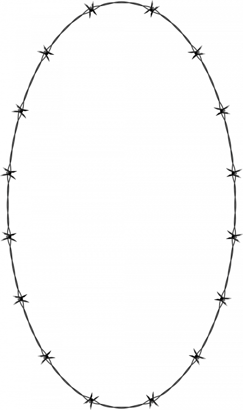 Barbed Wire Ellipse Frame Border Transparent Png,Barbed wire png images