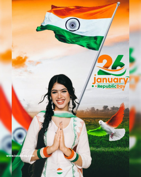 Beautiful Photo Editing 26 January Background With Girl Full Hd Download