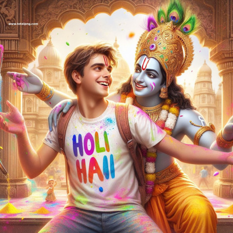 Bing Image Creator Holi Name, Krishna, Boy And Girls AI