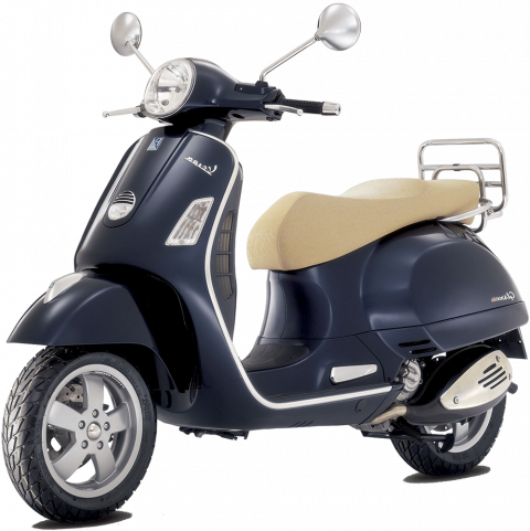 Black Scooter With Transparent Background