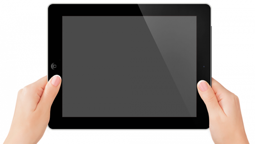 Black tablet in hand png images,Tablet transparent images