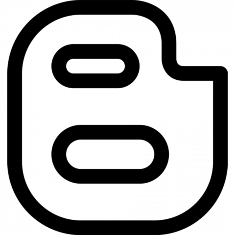 Blogger black & white logo png copy