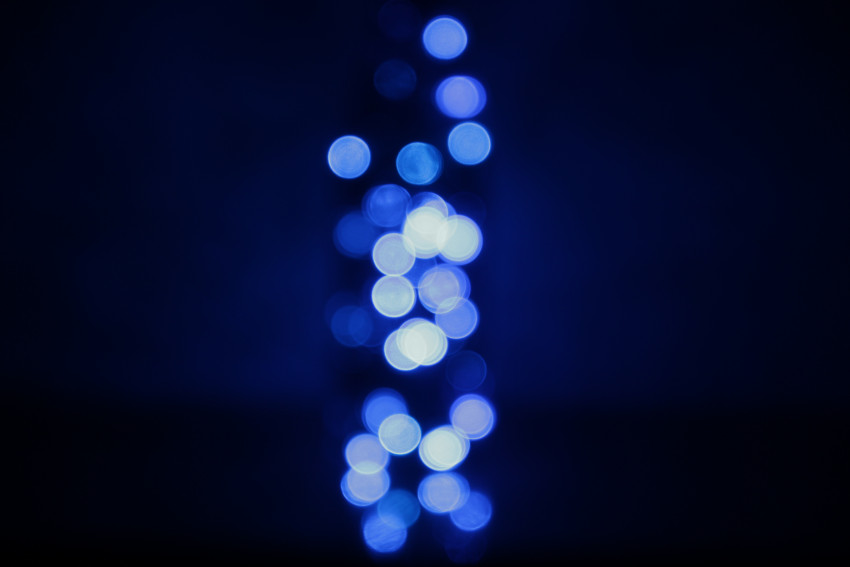 BLUE BOKEH EFFECT PNG