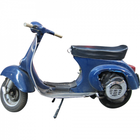 Blue Motor Scooter