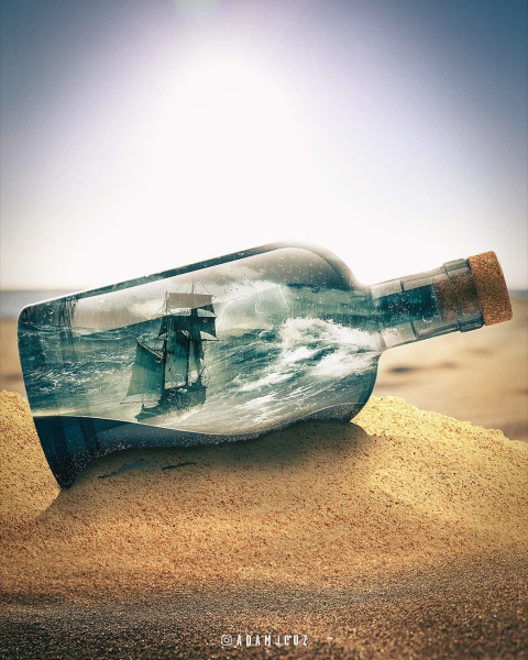 Bottle editing background