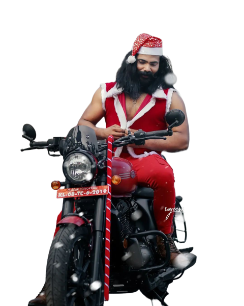 Bullet bike santa claus png images