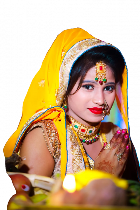 Chhath puja girl png for poster