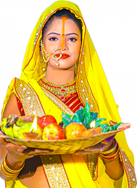 Chhath puja girl transparent png