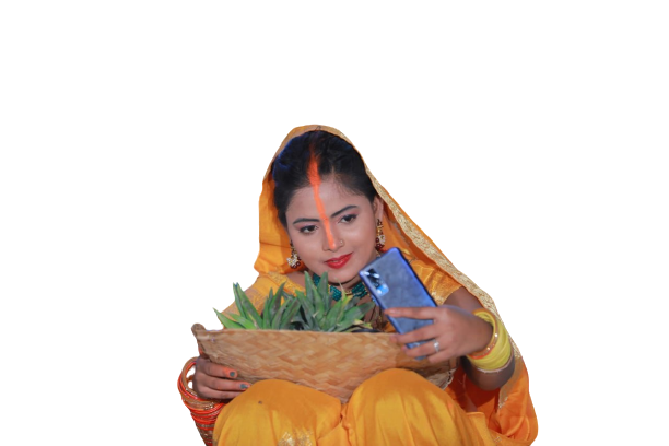 Chhath puja women transparent png