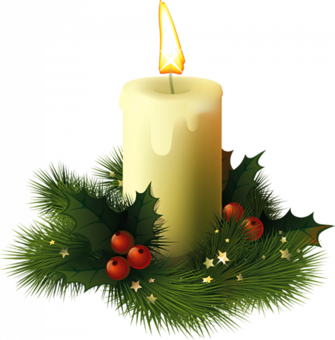Christmas candle transparent png images