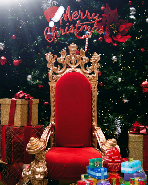 Christmas Chair Editing Background