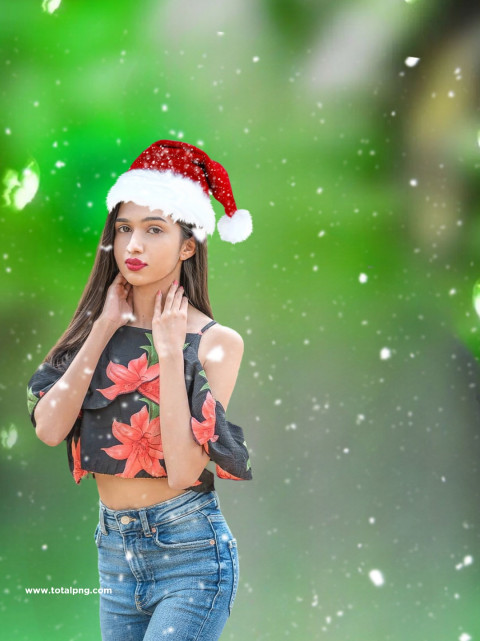 Christmas girl christmas editing background
