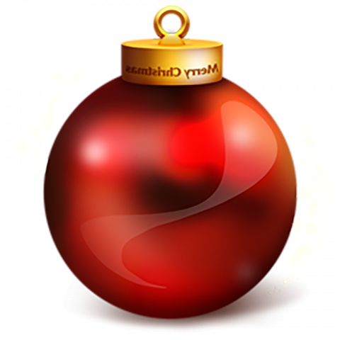 Christmas red ball transparent background