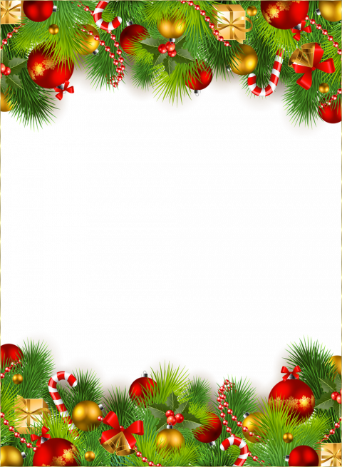 Christmas transparent frame png images