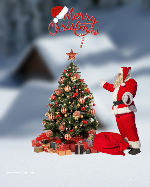 christmas tree editing background