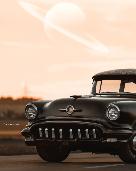 Classic car photo editing background