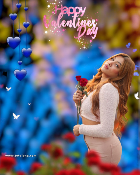 Cute Girl Cb Background Valentine Day Download