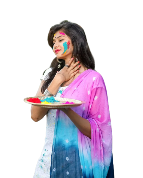 Cute holi girls editing png free