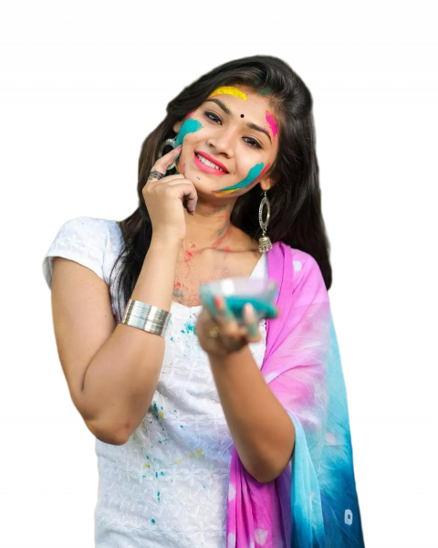 Cute holi girls editing png free
