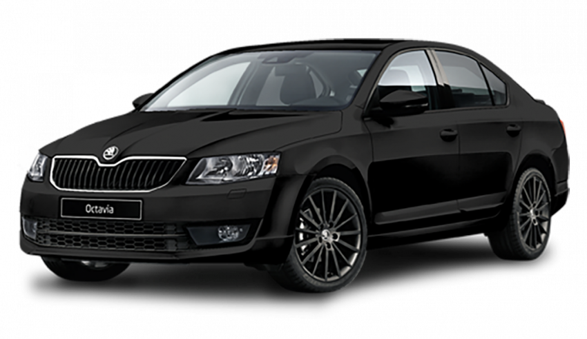 Dark black skoda car png