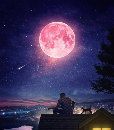 dark moon editing background